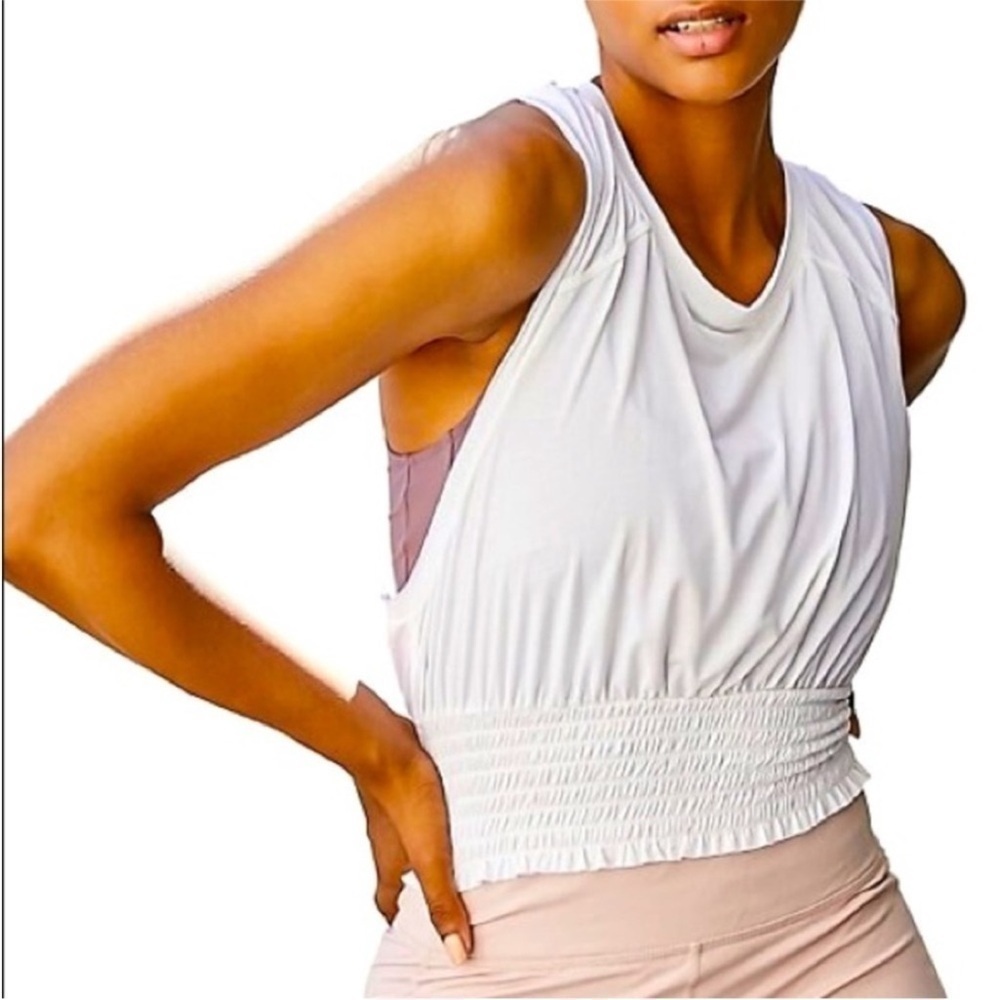 Free People Movement | NWT Say My Name White Smock Cami Camisole Racerback Top M